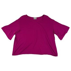 Chalet et Ceci Bell Sleeve Tunic Top Women's 2X Bamboo Artsy Lagenlook B32148